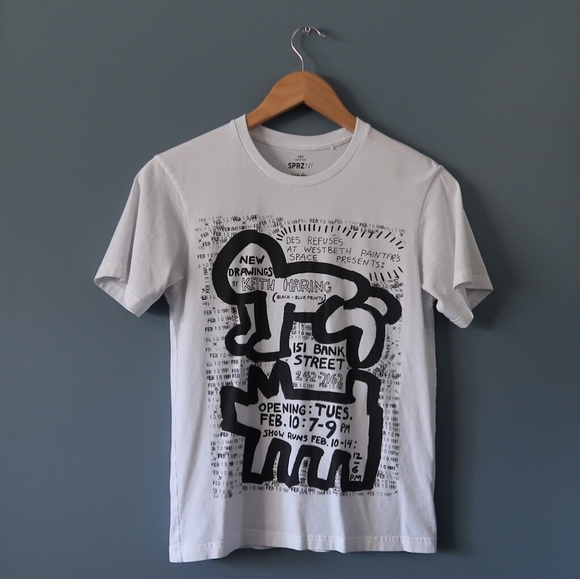 Uniqlo Other - Keith Haring white graphic tee xxs